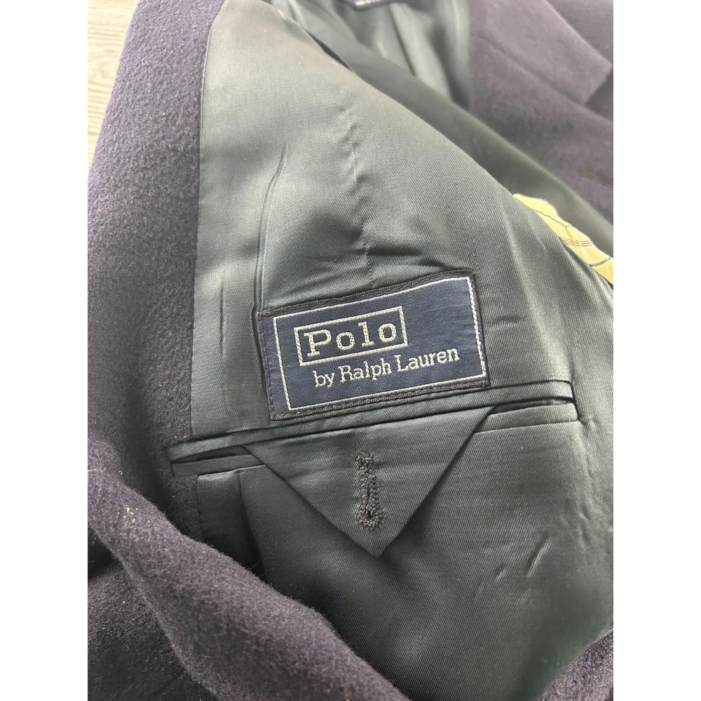 POLO by RALPH LAUREN BLUE 100% CAMEL HAIR SPORT COAT BLAZER JACKET Navy Blue
